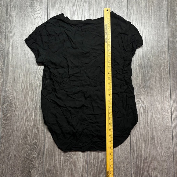 Cloth & Stone 2 Lot T Shirt Top Womens XS Black V Neck Short Sleeve Rayon - Picture 9 of 10